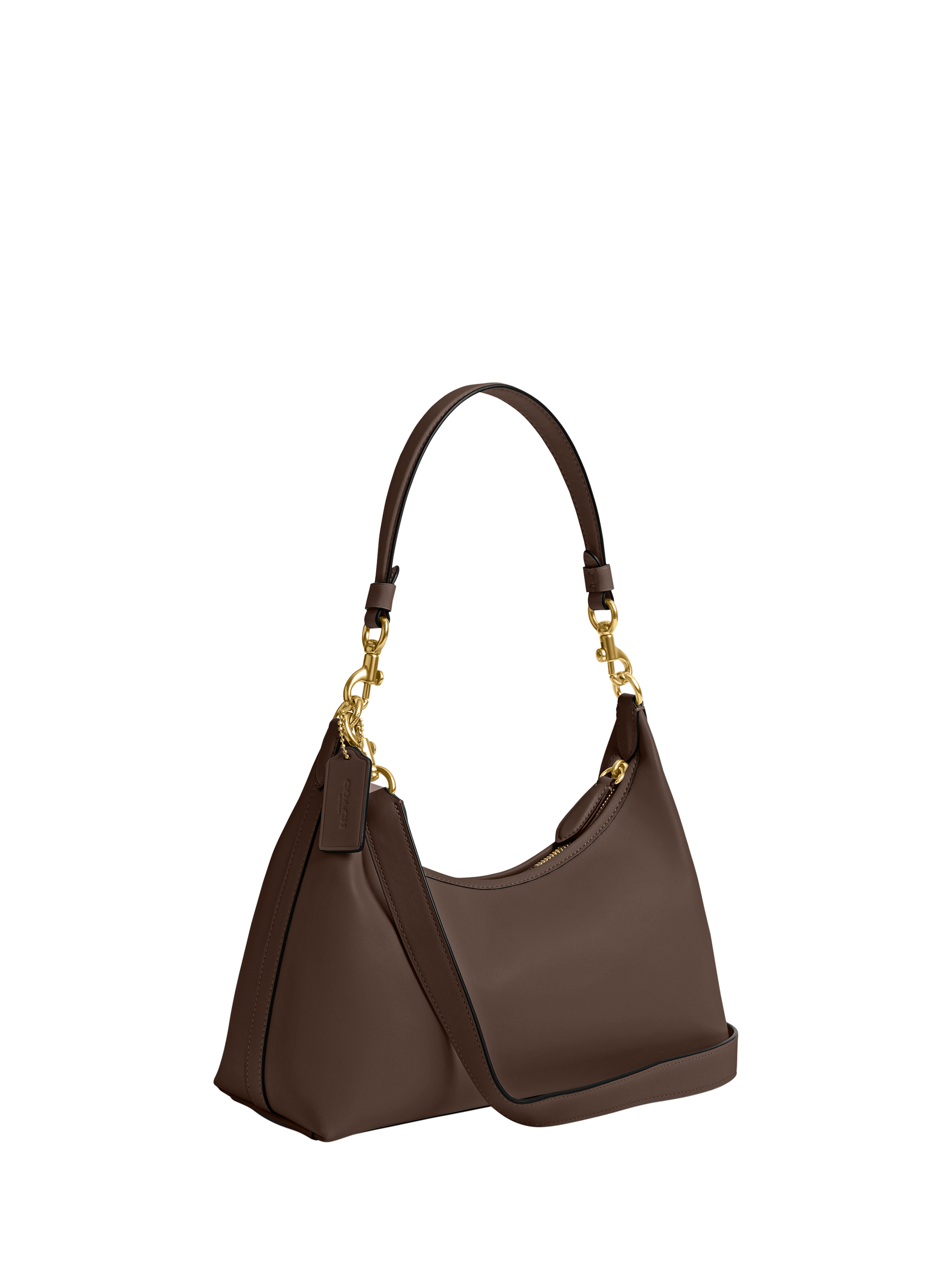 Product image 2 of 4, which shows Coach Juliet Leather Shoulder Bag, Dark Stone