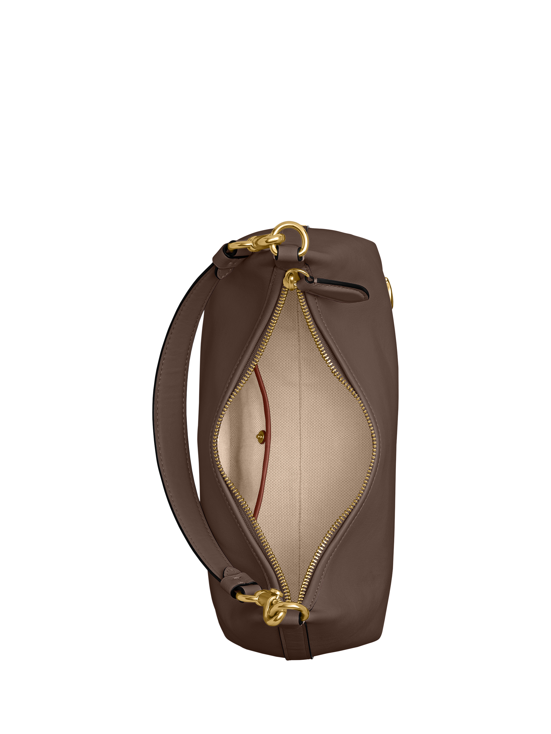 Product image 3 of 4, which shows Coach Juliet Leather Shoulder Bag, Dark Stone