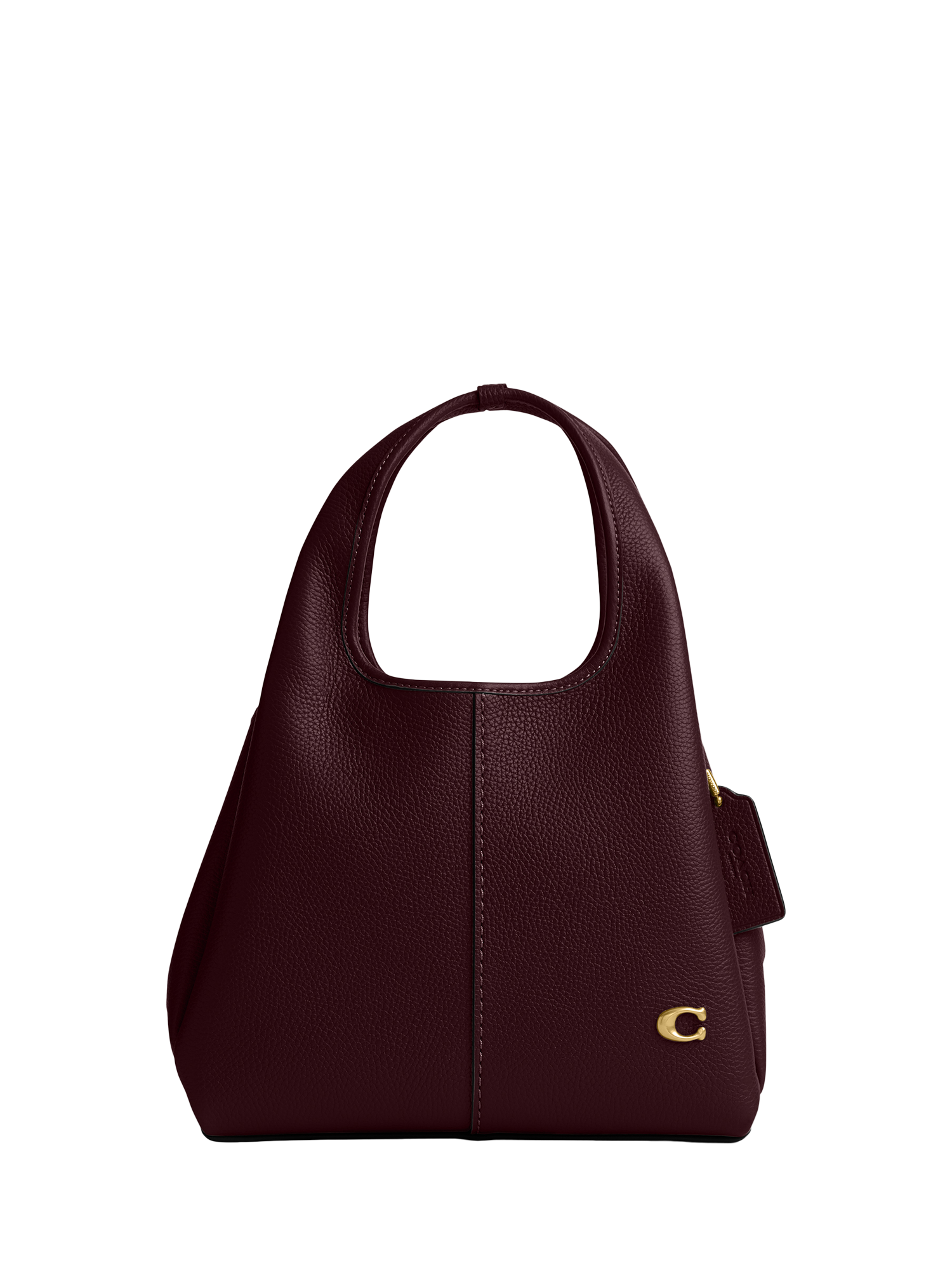 Product image 1 of 4, which shows Coach Lana 23 Small Leather Grab Bag, Merlot