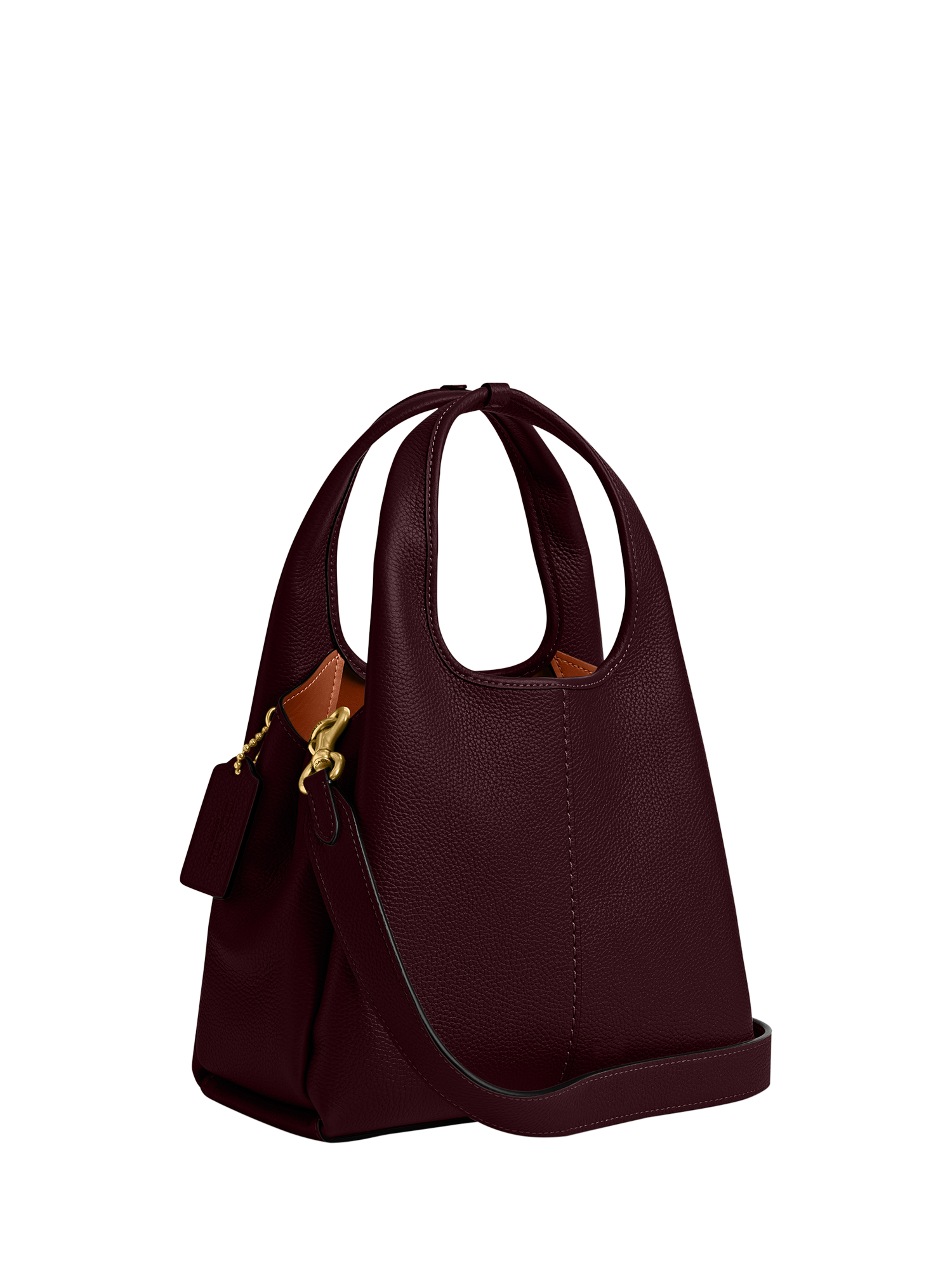Product image 3 of 4, which shows Coach Lana 23 Small Leather Grab Bag, Merlot