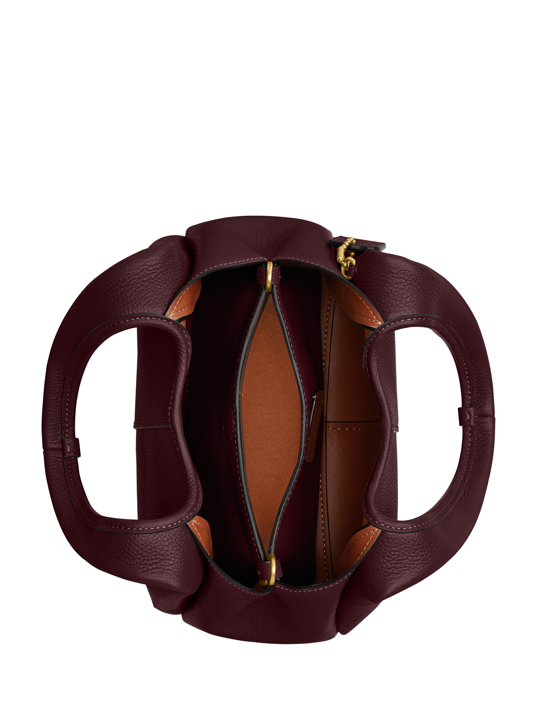 Product image 4 of 4, which shows Coach Lana 23 Small Leather Grab Bag, Merlot