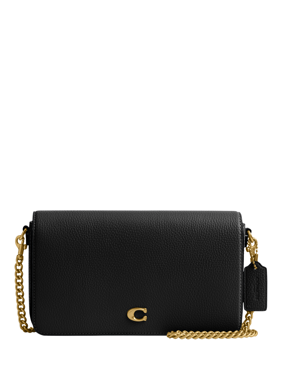 Product image 1 of 4, which shows Coach Mila Leather Crossbody Bag, Black
