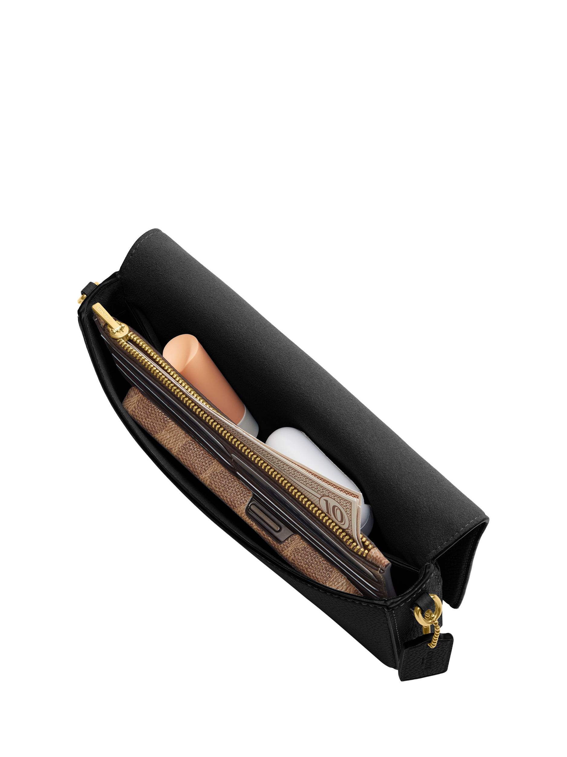 Product image 4 of 4, which shows Coach Mila Leather Crossbody Bag, Black