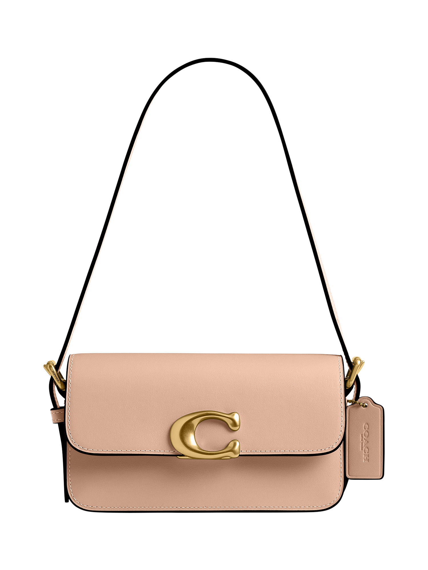 Product image 1 of 3, which shows Coach Zoe Leather Shoulder Bag, Cream