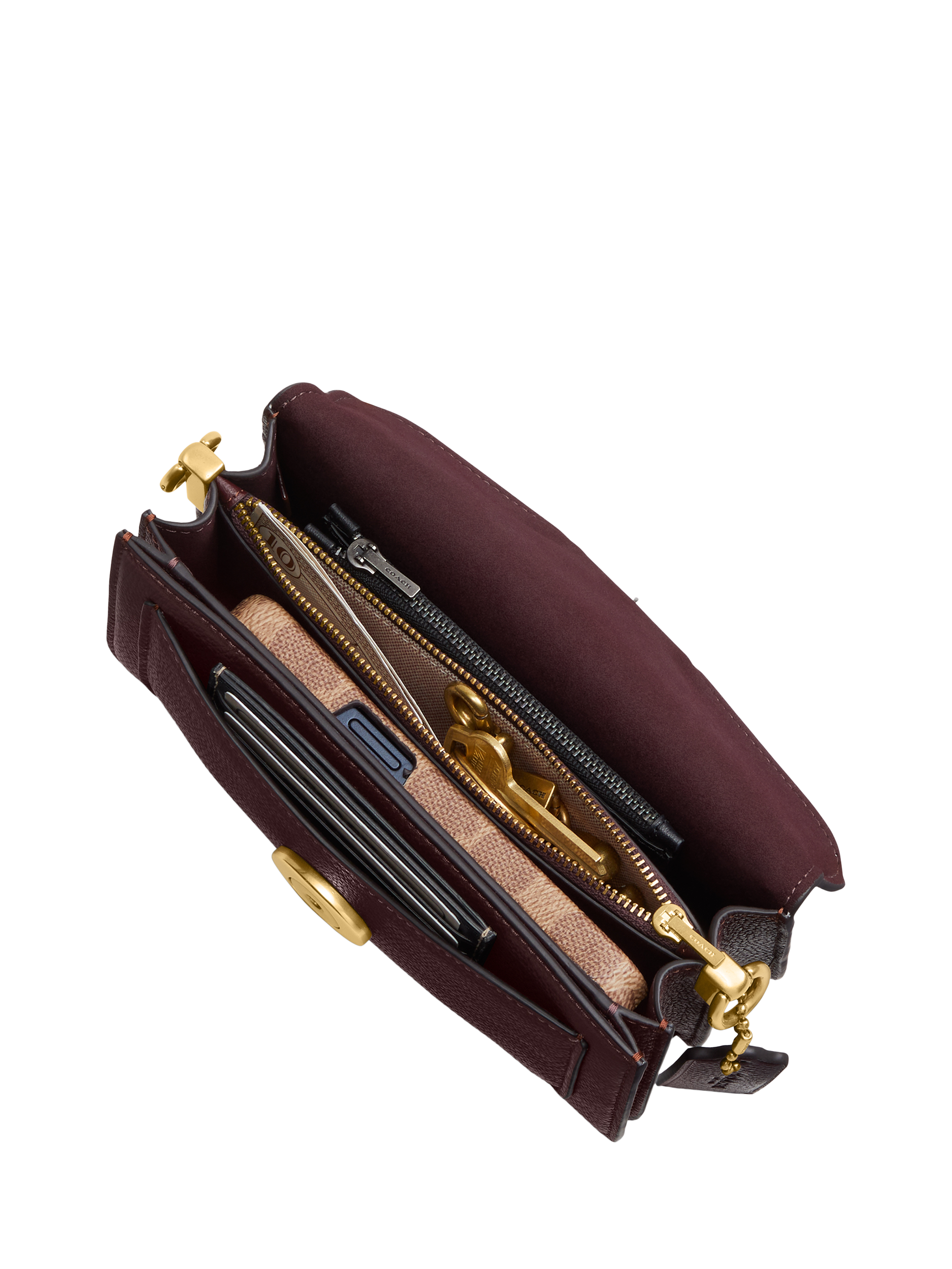 Product image 3 of 3, which shows Coach Tabby 20 Pebbled Leather Shoulder Bag, Merlot
