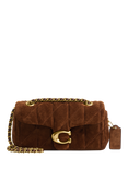 Coach Tabby 20 Quilted Suede Shoulder Bag, Brown