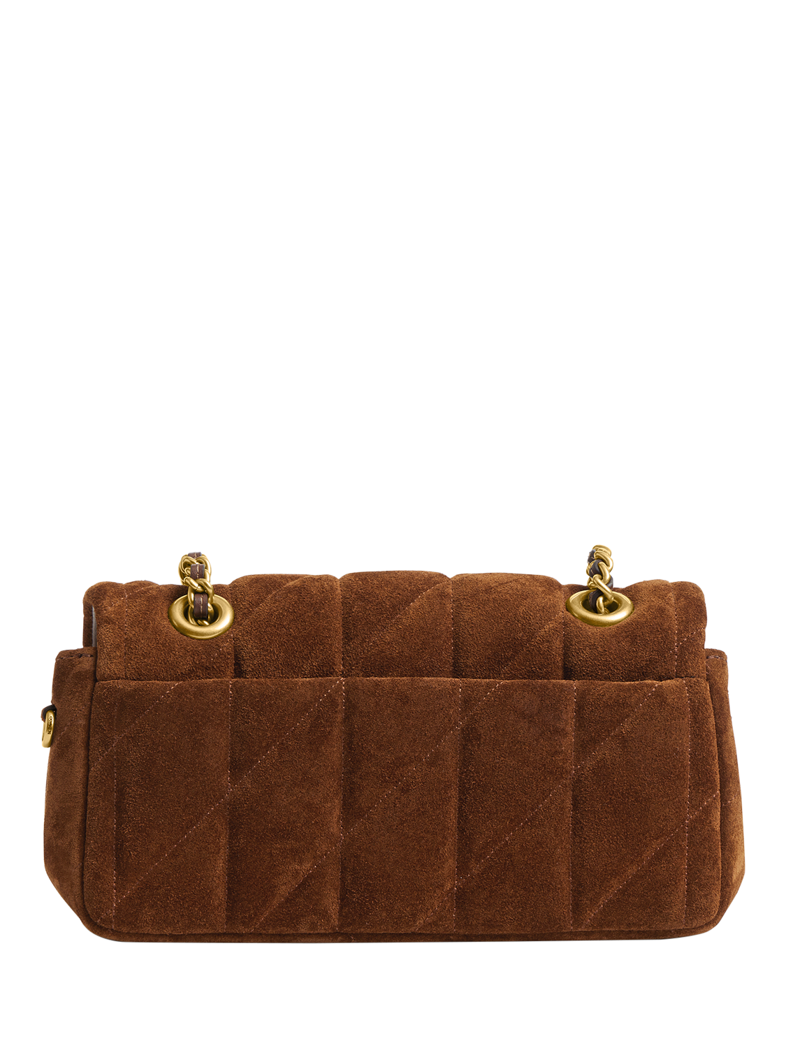 Product image 3 of 4, which shows Coach Tabby 20 Quilted Suede Shoulder Bag, Brown