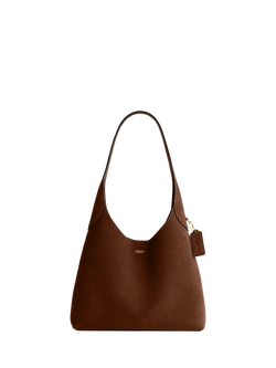 Coach Brooklyn Suede Hobo 28 Bag, Brown, Brown