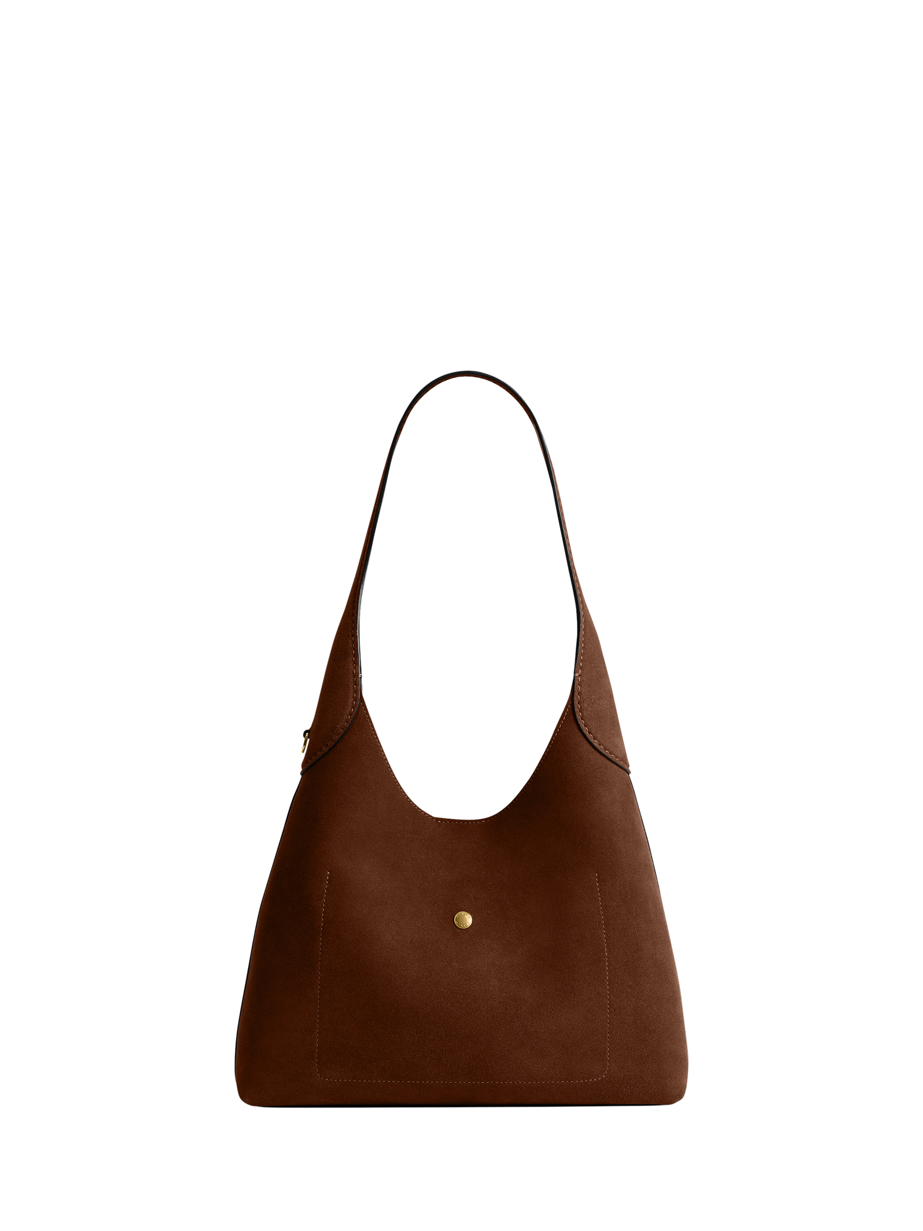 Product image 2 of 5, which shows Coach Brooklyn Suede Hobo 28 Bag, Brown