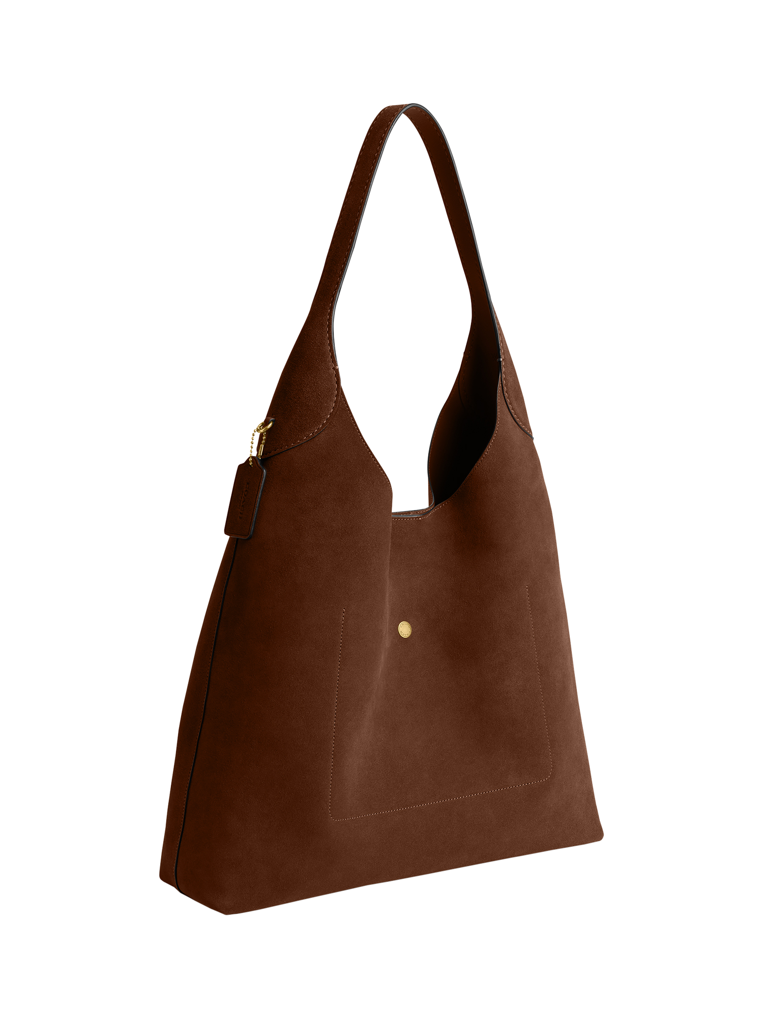 Product image 2 of 4, which shows Coach Brooklyn Suede Hobo 39 Bag, Brown