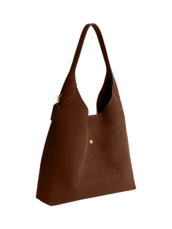 Coach Brooklyn Suede Hobo 39 Bag, Brown - view 2, Brown