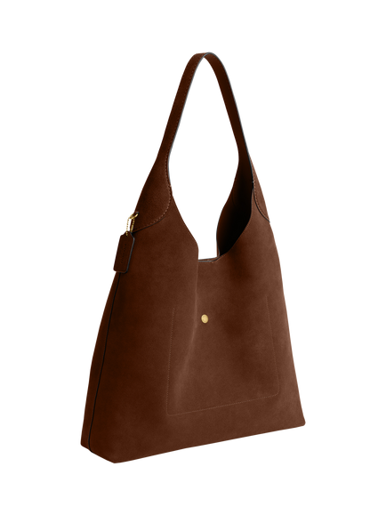 Coach Brooklyn Suede Hobo 39 Bag, Brown - view 2, Brown