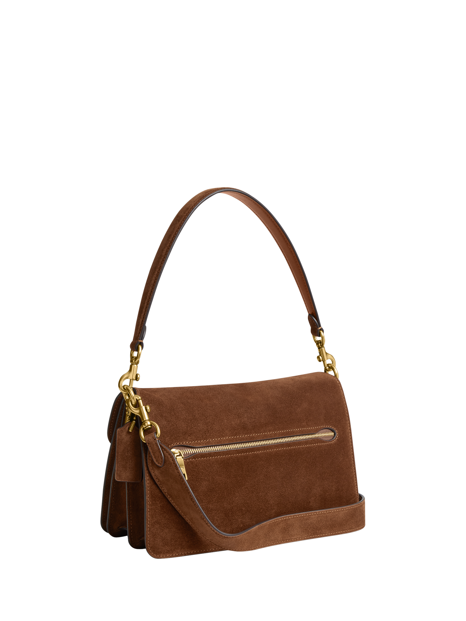 Product image 2 of 3, which shows Coach Chain Tabby Suede Multiway Shoulder Bag, Brown