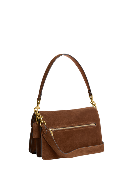 Coach Chain Tabby Suede Multiway Shoulder Bag, Brown - view 2, Brown