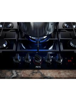 AEG HKB75450NB 75cm Gas Hob, Black - view 2, Black