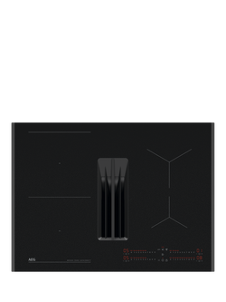 AEG TCH74B01FZ 70cm SaphirMatt® Induction Extractor Hob, Matt Black, Saphirmatt