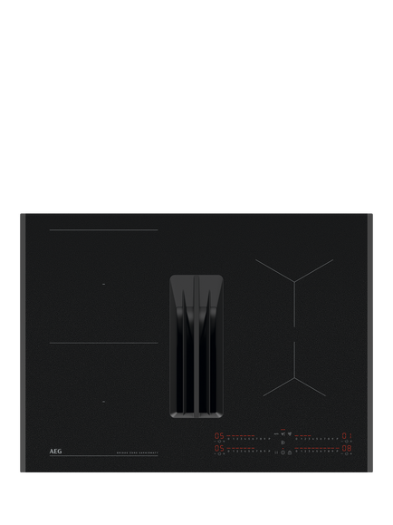 AEG TCH74B01FZ 70cm SaphirMatt® Induction Extractor Hob, Matt Black, Saphirmatt