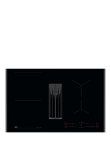 AEG 80cm Extractor Induction hob with Bridging Zone & Bevelled Side Edges, Black