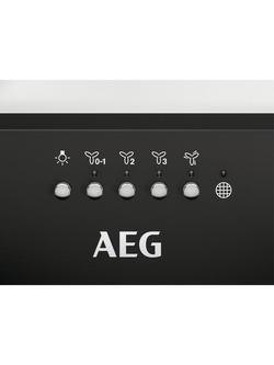 AEG DGE5661HB 54cm Canopy Cooker Hood, Matt Black Painted - view 2, Matt Black Painted
