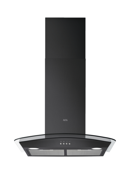 AEG DTX3640B 60cm Chimney Cooker Hood, Black