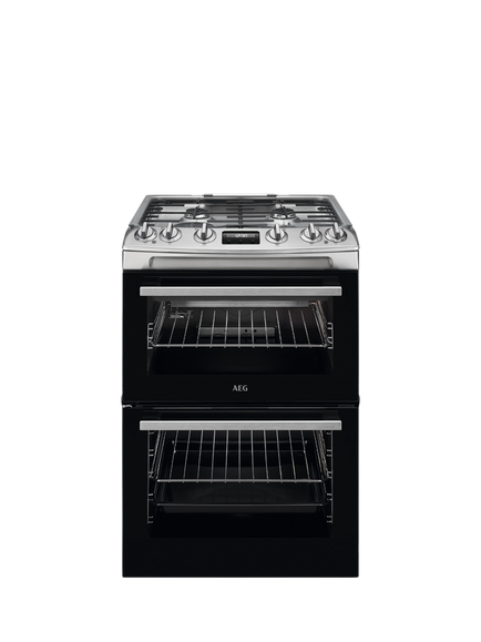 AEG CGX6130ACM Freestanding Gas Cooker, Stainless Steel, Stainless Steel