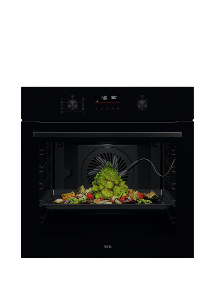 AEG OS6AB50AK Built In Electric Single Oven, Black, Black