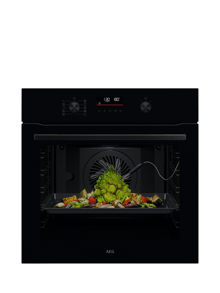 AEG OS6AB50AK Built In Electric Single Oven, Black - view 2, Black