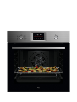 AEG OS6PB50AM Built In Electric Single Oven, Stainless Steel, Stainless Steel