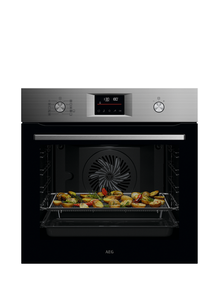 AEG OS6PB50AM Built In Electric Single Oven, Stainless Steel, Stainless Steel