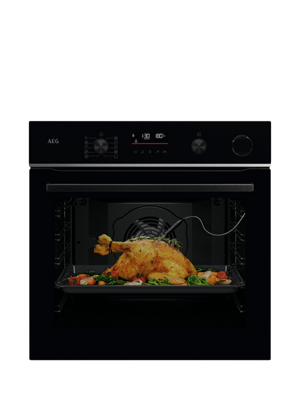 AEG TR6PB521SB Built-In Electric Self Cleaning Single Oven, Black, Black
