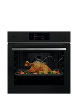 AEG TR7PB731ST Built In Electric Single Oven, Matt Black, Matt Black