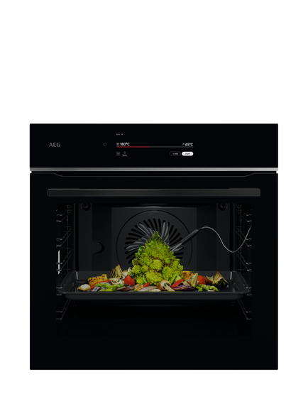AEG TT9PB831AB Built In Electric Single Oven, Black, Black