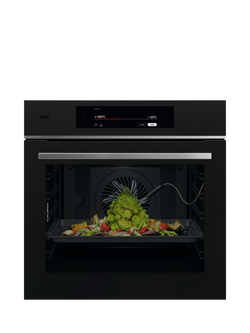 AEG TT9PB831AT Built In Electric Single Oven, Matt Black, Matt Black