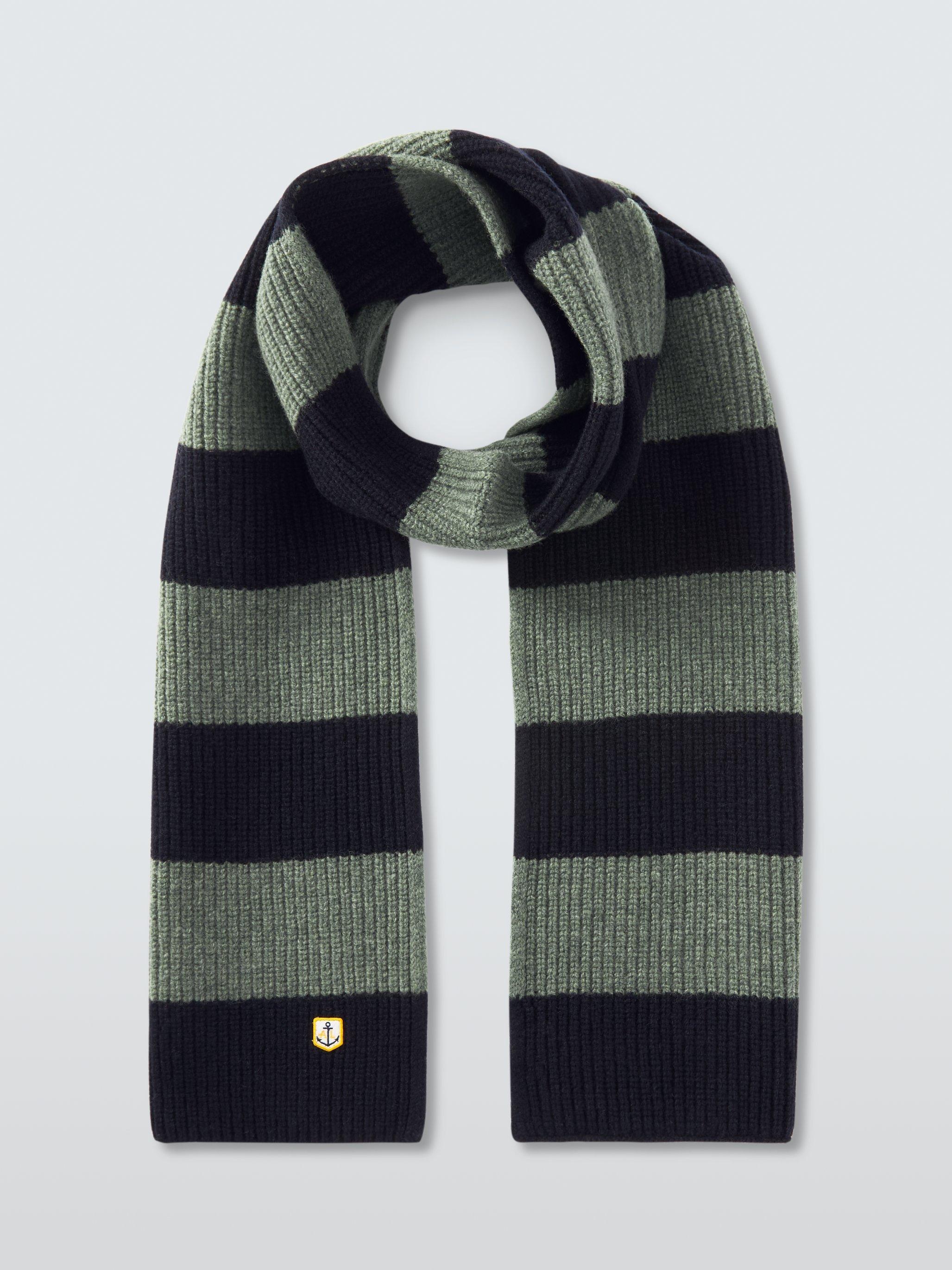 Product image 2 of 5, which shows Armor Lux Striped Wool Scarf, Navire