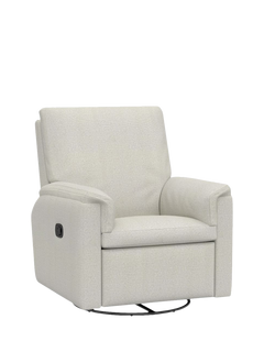 Pottery Barn Kids Dream Swivel Manual Glider and Recliner, Basketweave Dove