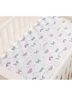 Pottery Barn Kids Margot Fitted Cot Sheet, Lavender - view 2, Lavender