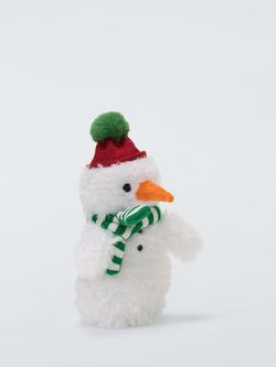 John Lewis Snowman Soft Toy, H16cm - view 2, White