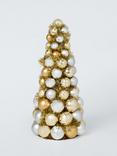 John Lewis Bauble and Tinsel Tree, Gold/Silver, H41cm
