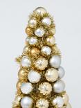 John Lewis Bauble and Tinsel Tree, Gold/Silver, H41cm