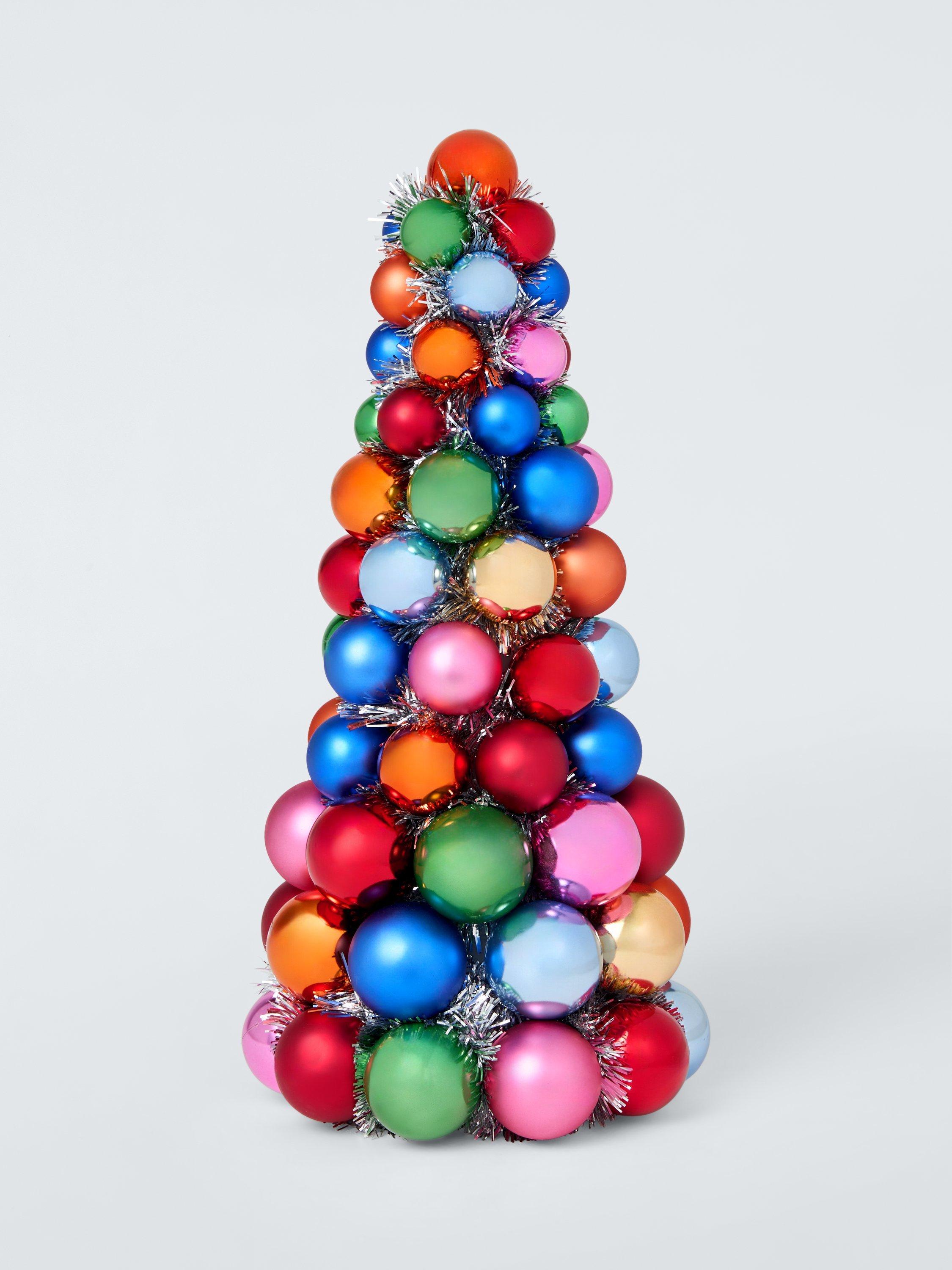 John Lewis Bauble and Tinsel Tree, Multi, H41cm