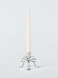 John Lewis Metal Bow Candle Holder, Silver