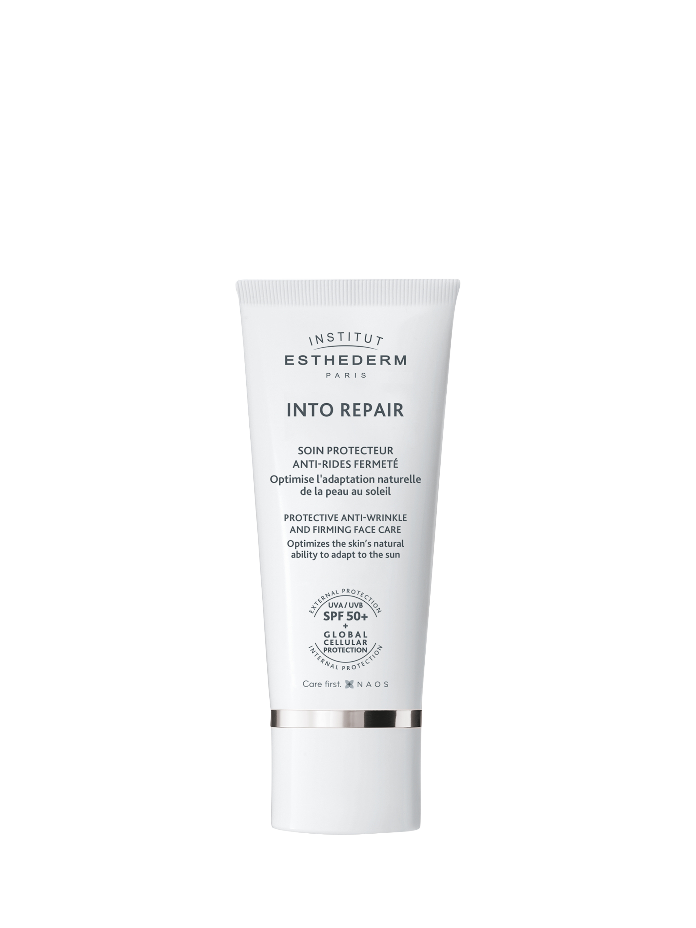 Product image 1 of 3, which shows Institut Esthederm Into Repair Protective Anti-Wrinkle  Face Care SPF 50+, 50ml