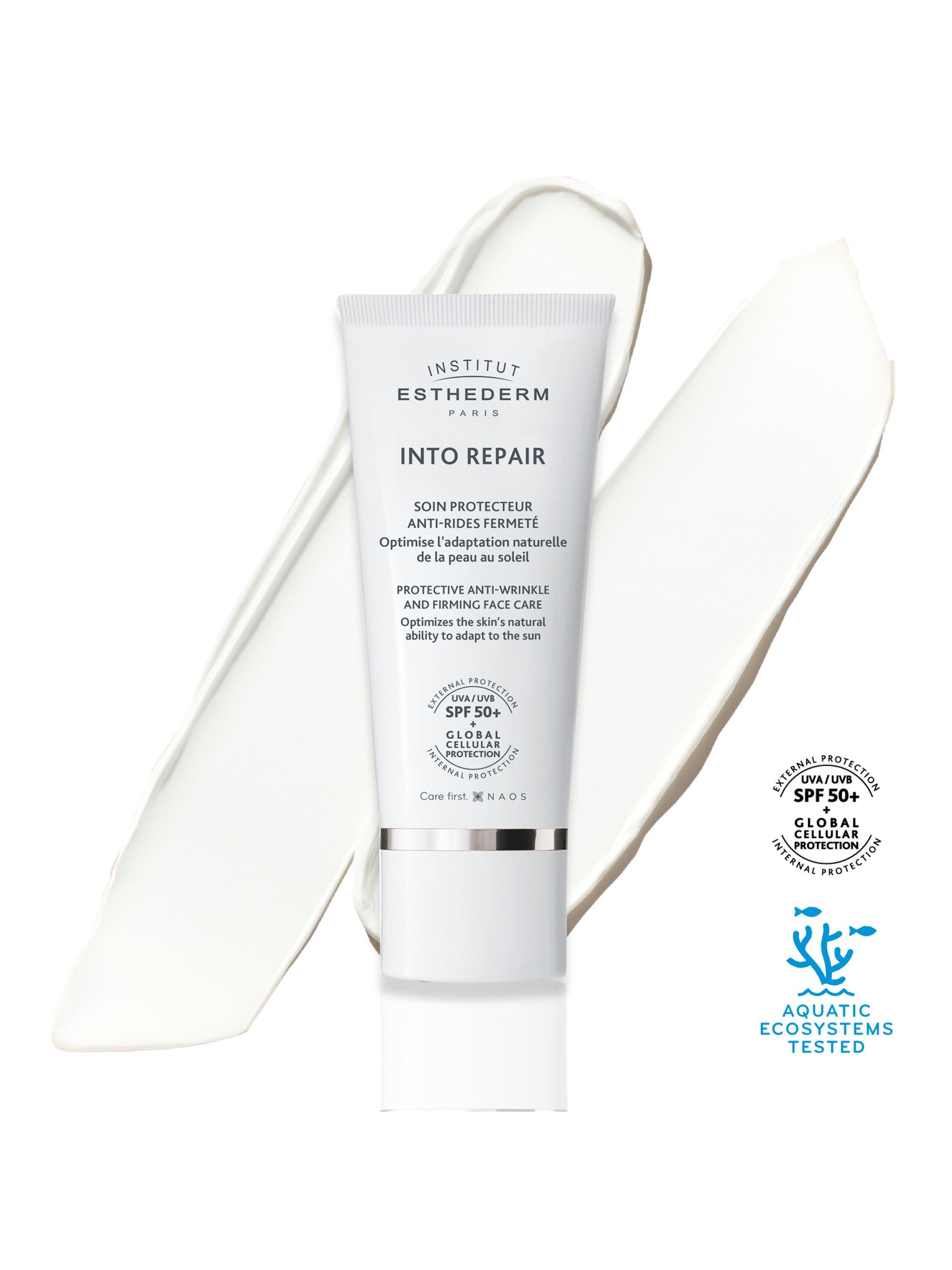 Product image 2 of 3, which shows Institut Esthederm Into Repair Protective Anti-Wrinkle  Face Care SPF 50+, 50ml