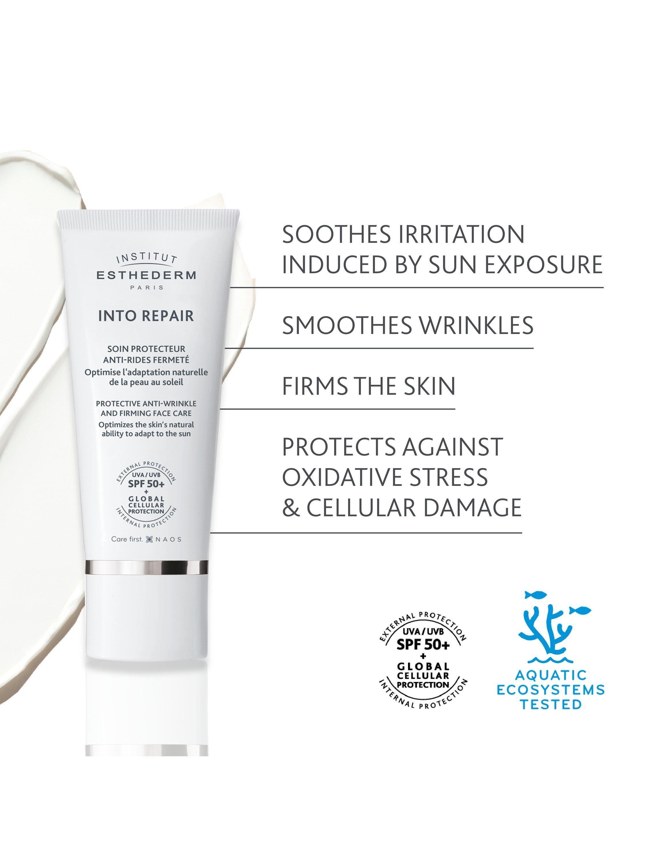 Product image 3 of 3, which shows Institut Esthederm Into Repair Protective Anti-Wrinkle  Face Care SPF 50+, 50ml