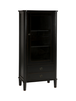 Laura Ashley Henshaw 1 Door, 2 Drawer Display Unit, Black, Black