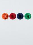 John Lewis Felt Concertina Baubles, Pack of 4, Multi