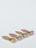 John Lewis Bird Clip On Tree Decorations, Set of 4, Pink/Champagne