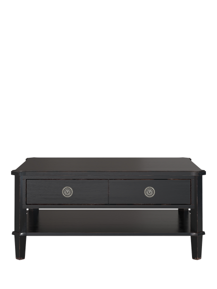 Laura Ashley Henshaw 2 Drawer Coffee Table, Black - view 2, Black