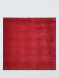 John Lewis Cotton Velvet Quilted Bedspread - view 2, Merlot