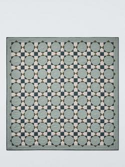 John Lewis Diamond Patchwork Quilt, Sage - view 2, Green Mid